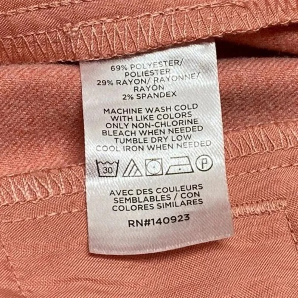 Loft Brushed Flannel Suit Women's 8 Blazer Jacket + Pant Set Pink Ruby Suits EUC
